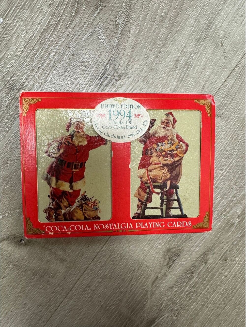 #19c - Vintage 1994 Coca Cola Christmas playing cards